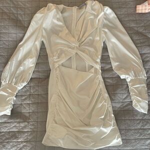 White Satin Dress